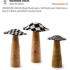 Mackenzie Childs Mushroom Decor Set